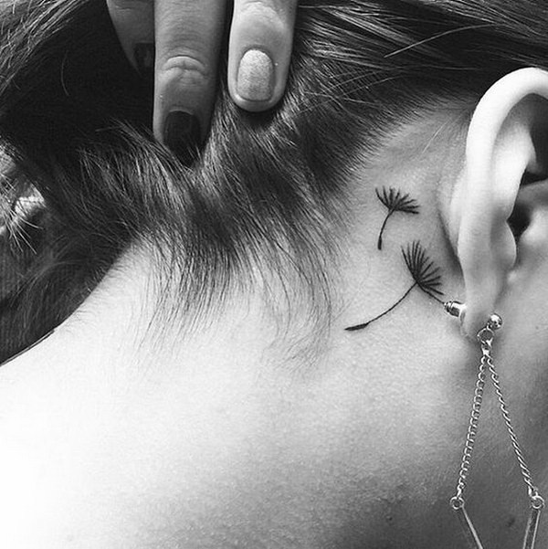 Tatuagens femininas atrás das orelhas Tatuagens femininas atrás das orelhas