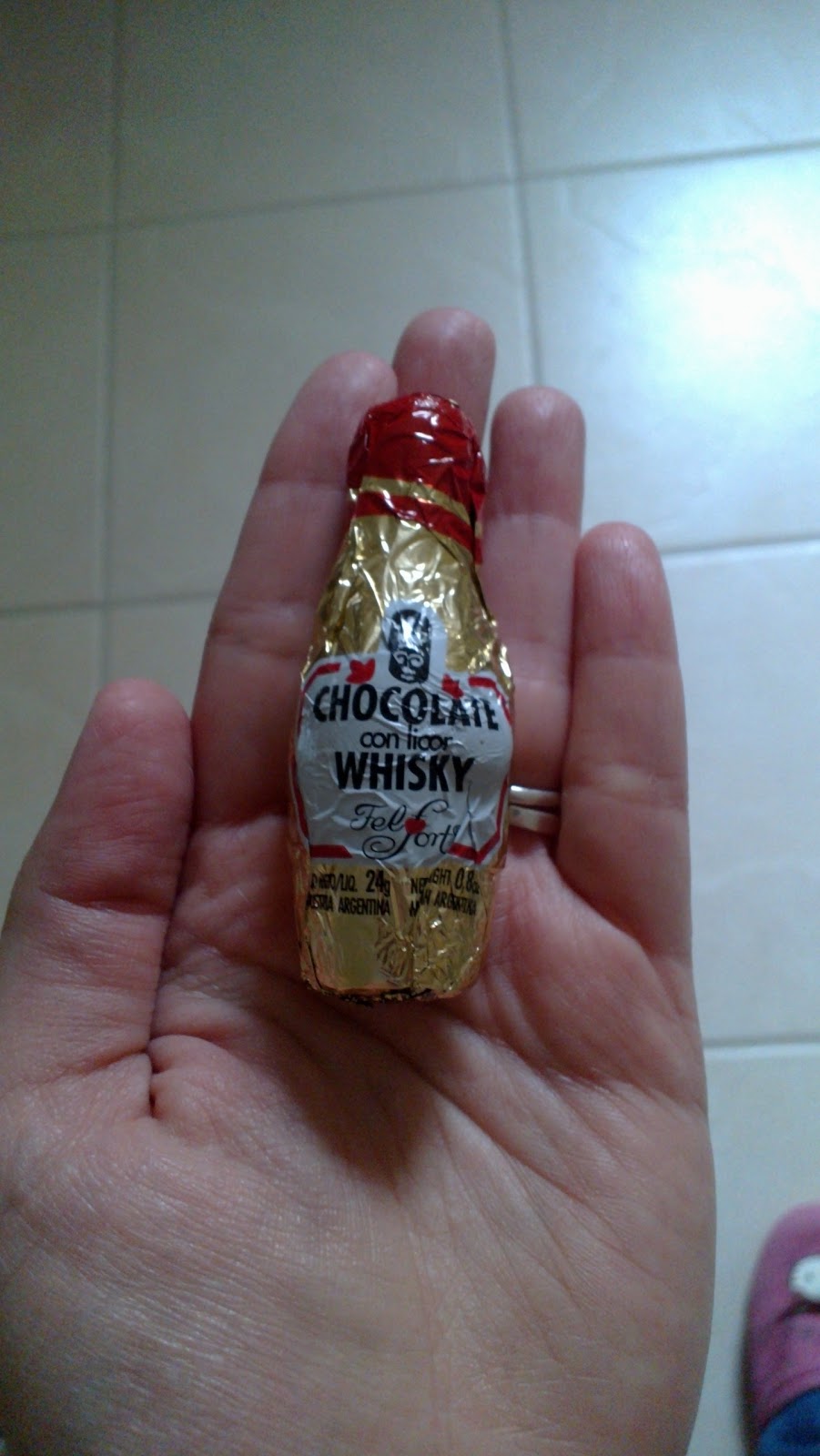 Miss Laura's World Botellitas de Chocolate con Licor Whisky