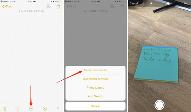 Cara menggunakan aplikasi Notes di iOS 11 sebagai pemindai dokumen