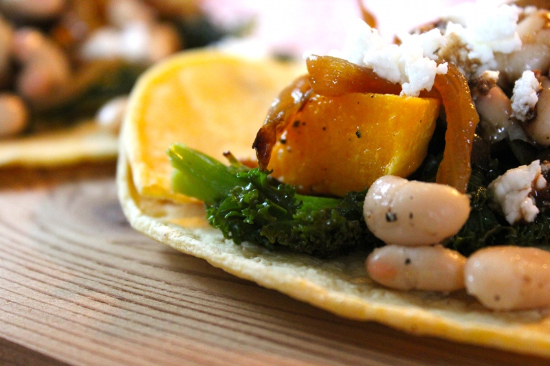 Taste Buds Braising Greens & Caramelized Onion Tacos