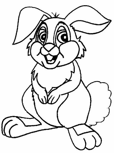 Kids Page: Bunny Coloring Pages | Printable Bunny Coloring Picture for
