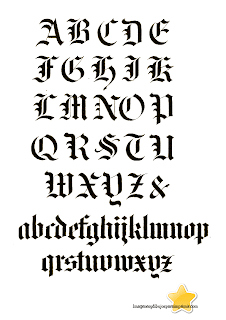 Letra gotica  Letras para calcar