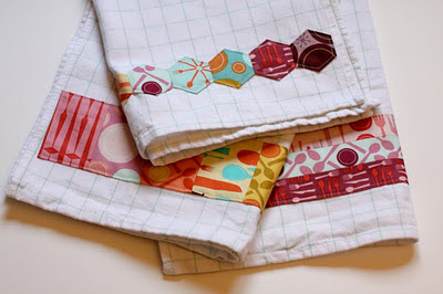 Fabric Embellished Dish Towels Tutorial - In Color Order