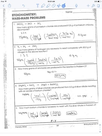 the mole worksheet chemistry answers