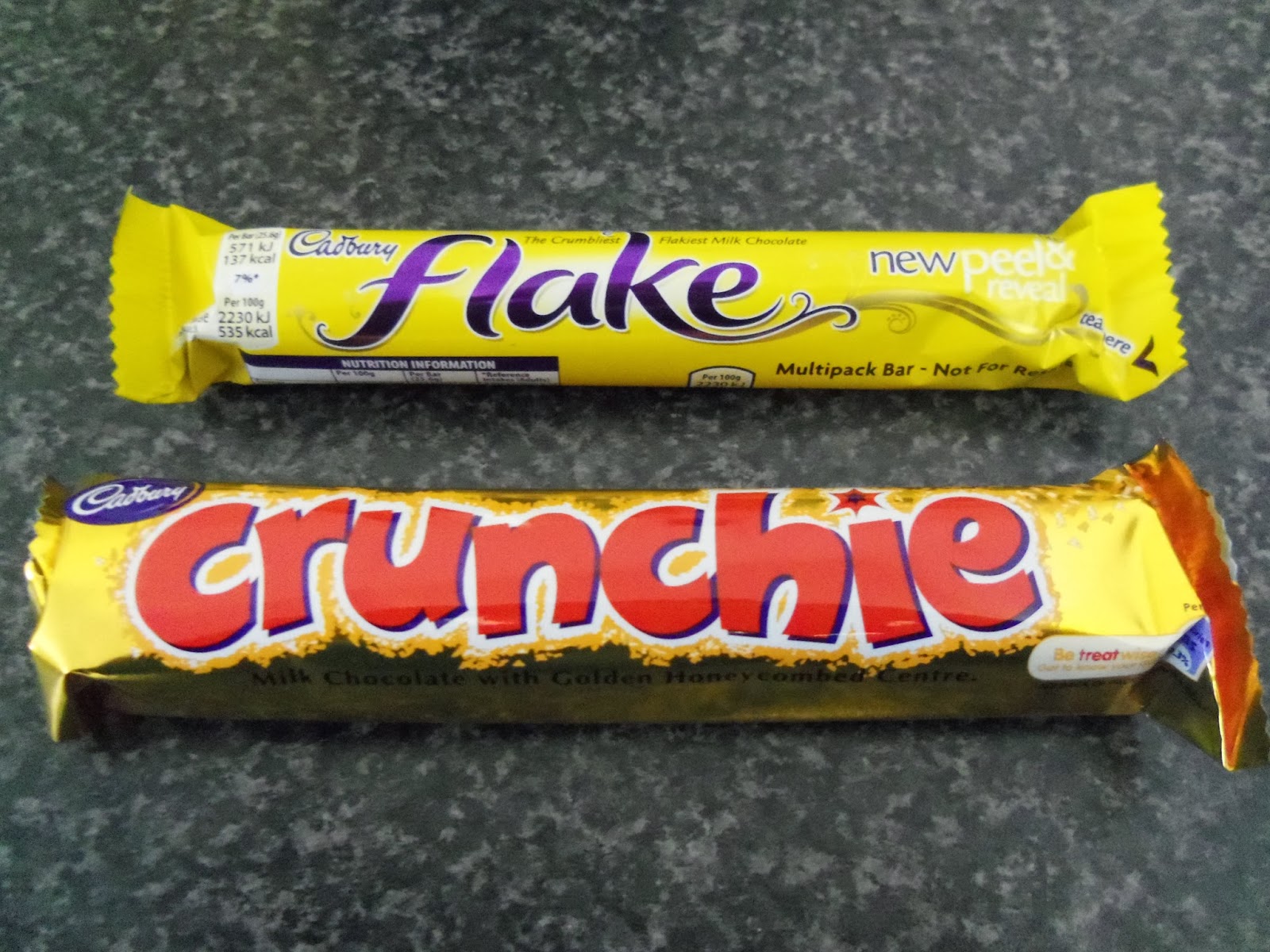 British candy review Cadbury Flake and Crunchie Bar