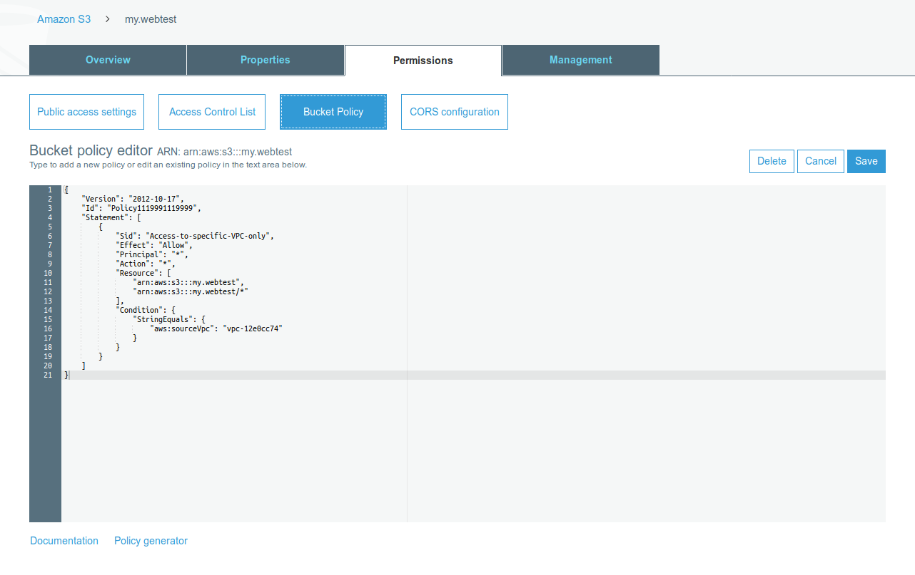 Run like Hell AWS Accessing S3 buckets from the and from ec2