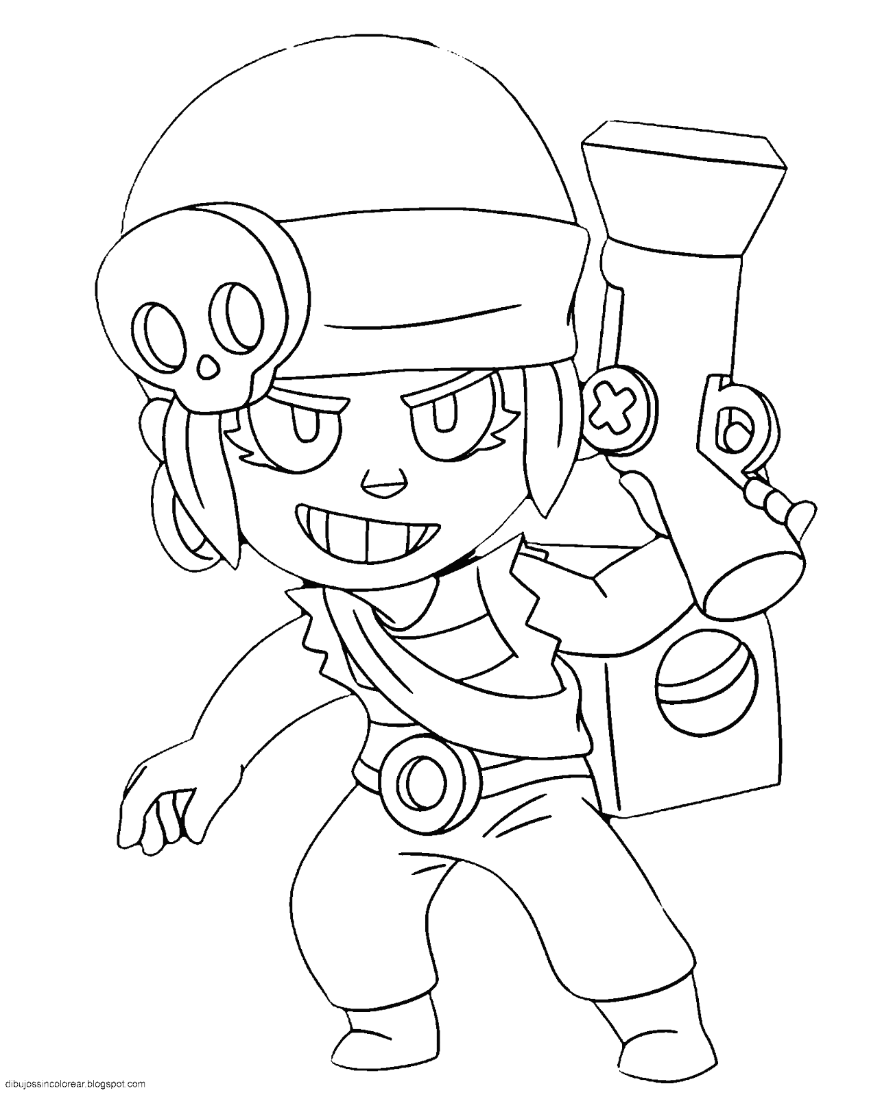 Dibujos Sin Colorear: Dibujos de Brawl Stars para Colorear