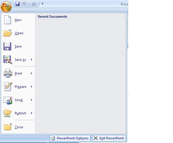 Pengetahuan: menu tab power point