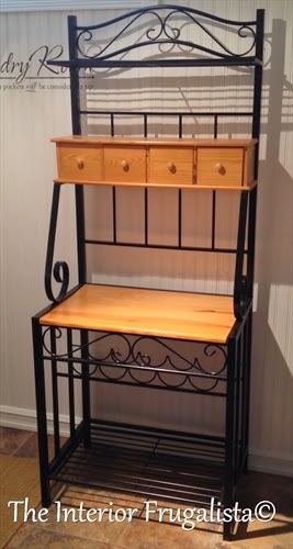 Metal And Wood Kitchen Baker S Rack Makeover Interior Frugalista