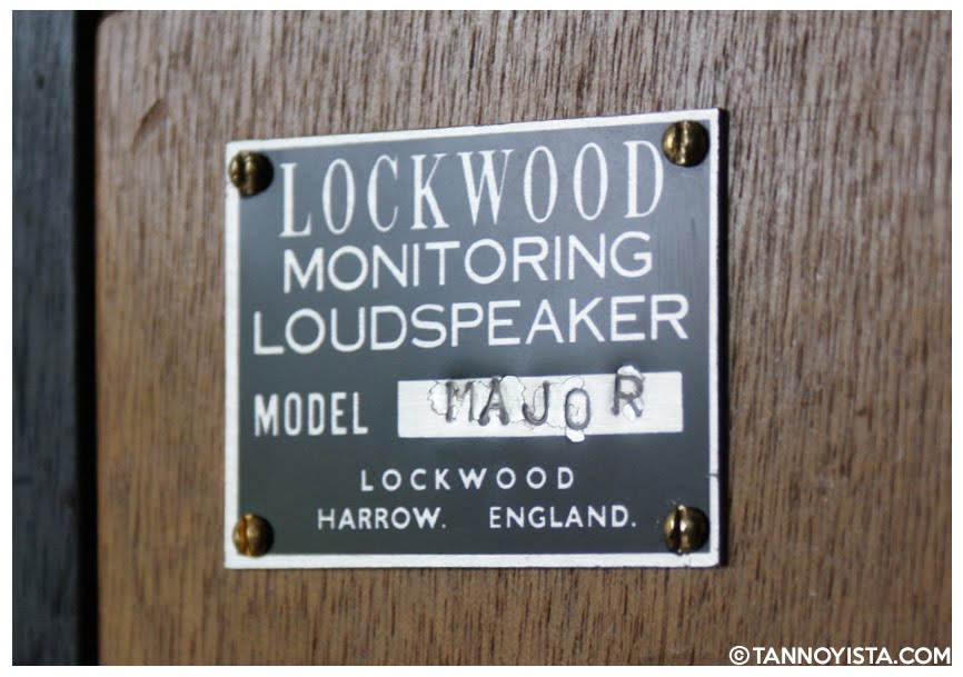 Lockwood Major identification plate - Trident Studios
