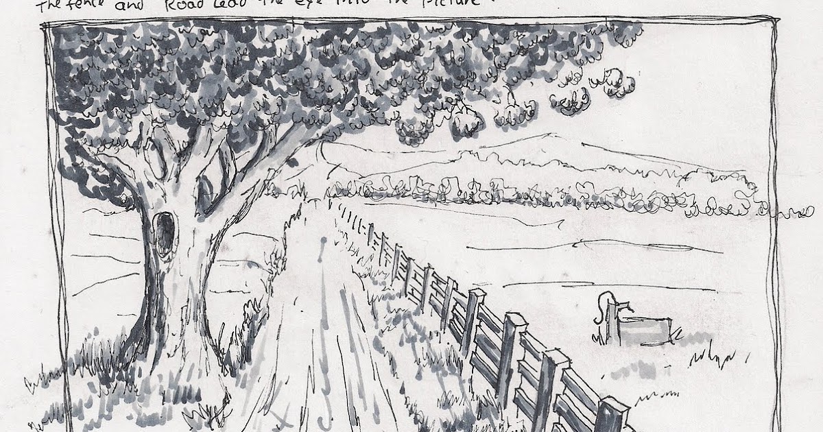 Adron's Art Lesson Plans: How To Draw A Fence In A Rural Scene