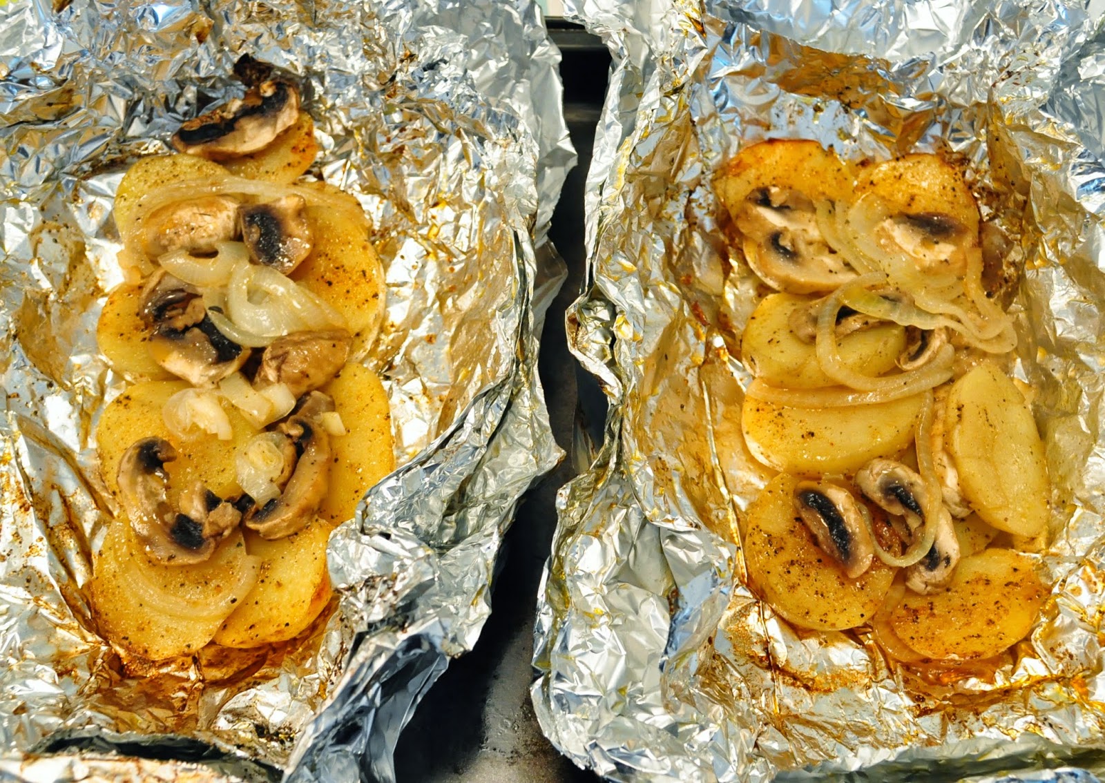 My Tiny Oven Barbequed Tin Foil Potatoes