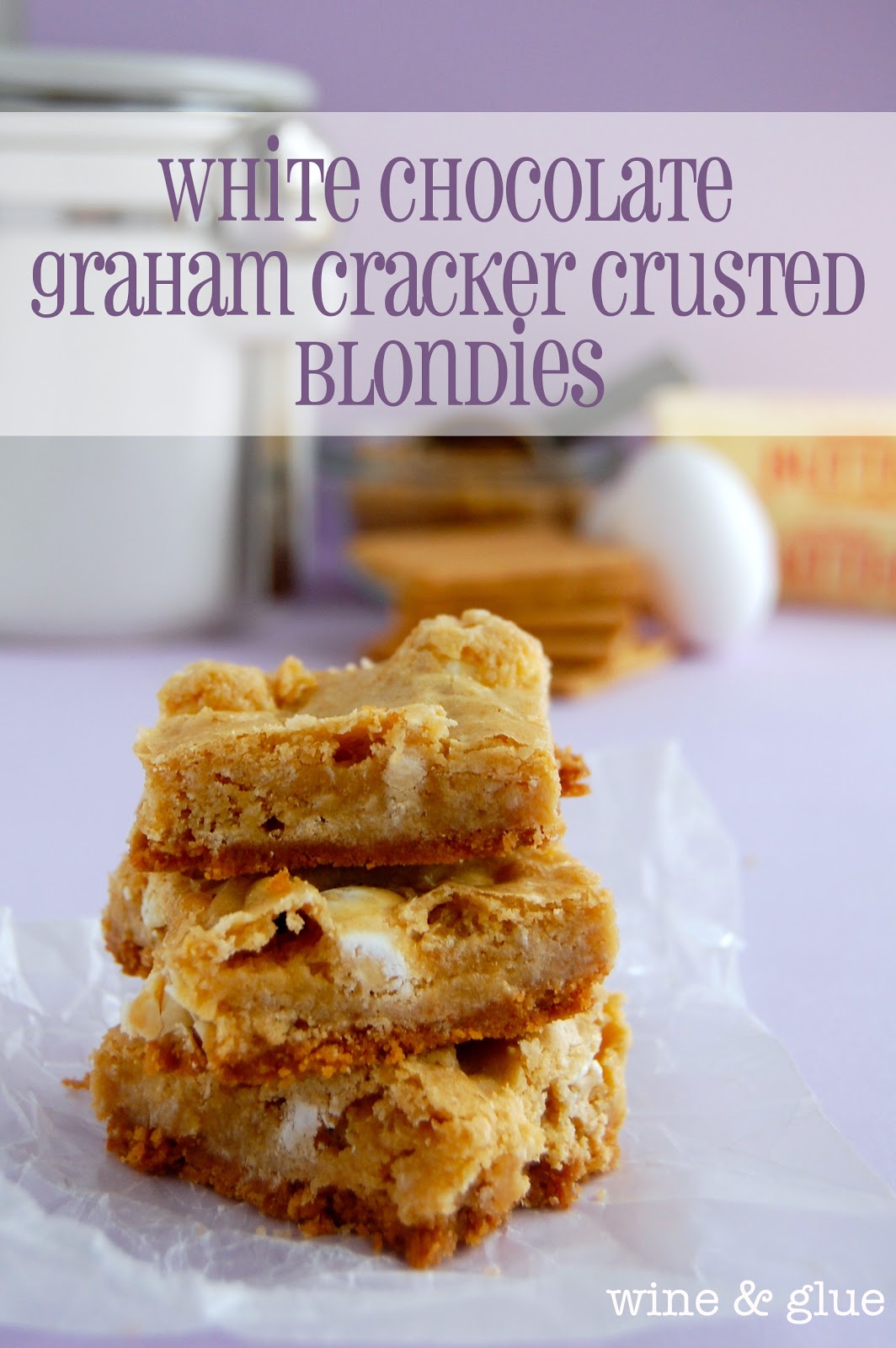 White Chocolate Graham Cracker Crusted Blondies