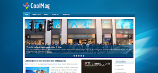 CoolMag Wordpress Template Design For blue color Wordpress Template