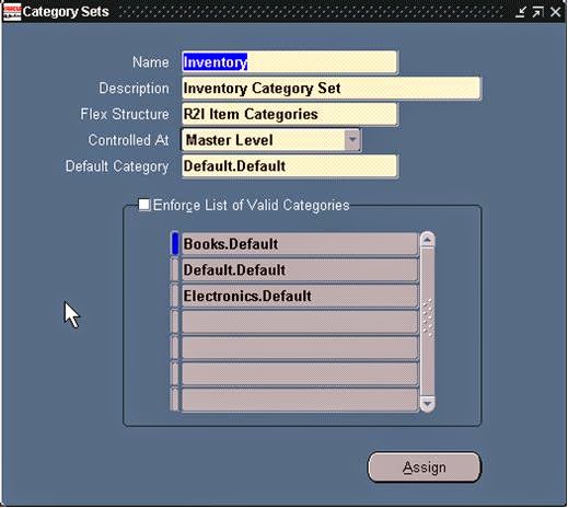 oracle item category assignment open interface
