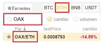 Cómo Comprar Criptomoneda OAX Guía Comprar OAX y Guardar en Wallet