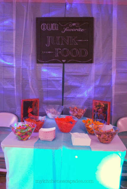 junk food station or bar at a wedding or party