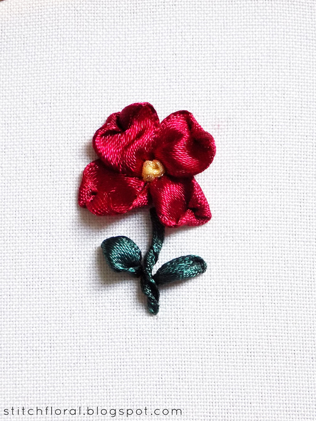 10 Ribbon Embroidery Flowers with silk/satin ribbons (Tutorials