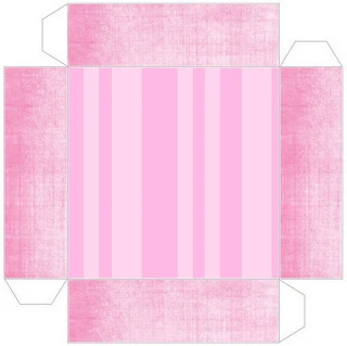 Cajita-invitación en tonos rosa