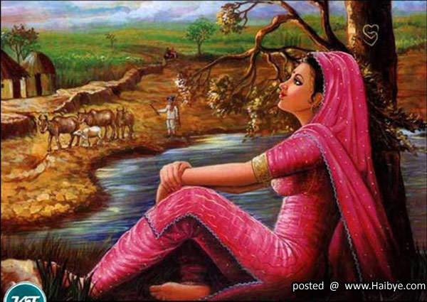 Rajasthani Girls Art Paintings 16