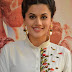 Taapsee Pannu Stills In White Dress At Hindi Movie Press Meet