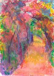 pastel oil painting paintings paint around january bend 7x5