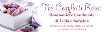 Tre Confetti Rosa - Bomboniere handmade