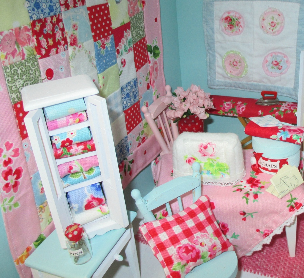 Ribbonwood Cottage Sewing Rooms and a Beautiful Cottage style bed