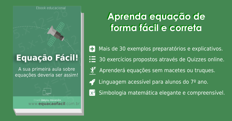 Quiz matemático 19 - Encontre o conjunto solução das equações. Universo:  Inteiro