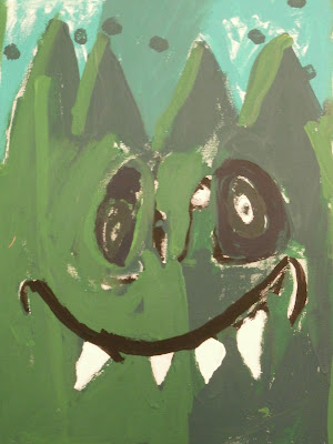 monster, creature acrylic paintings for kids