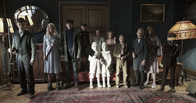 The peculiar children all lined up for your viewing pleasure. group photo Miss Peregrine's Home for Peculiar Children still