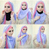 Tutorial Hijab Segi Empat Dua Warna Simple