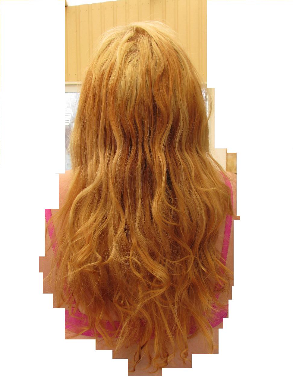 Winters Moon My hair after bleach & henna!