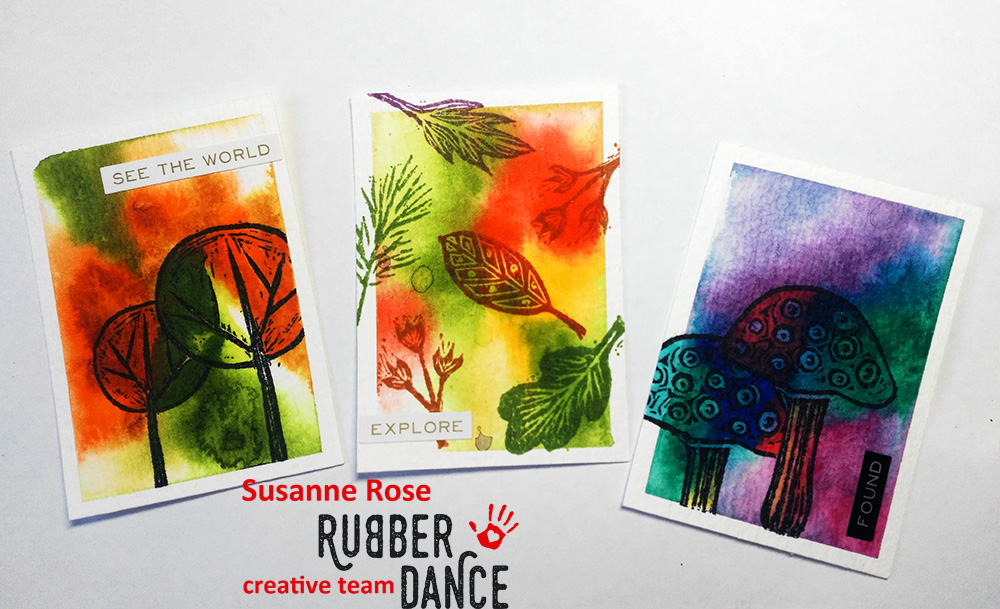 Easy and Simple Watercolour Artist Trading Cards by Susanne