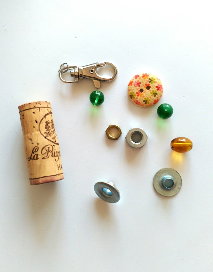 llavero, corcho, wine cork, diy, handmade