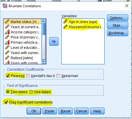 Pearson Correlation Using Spss