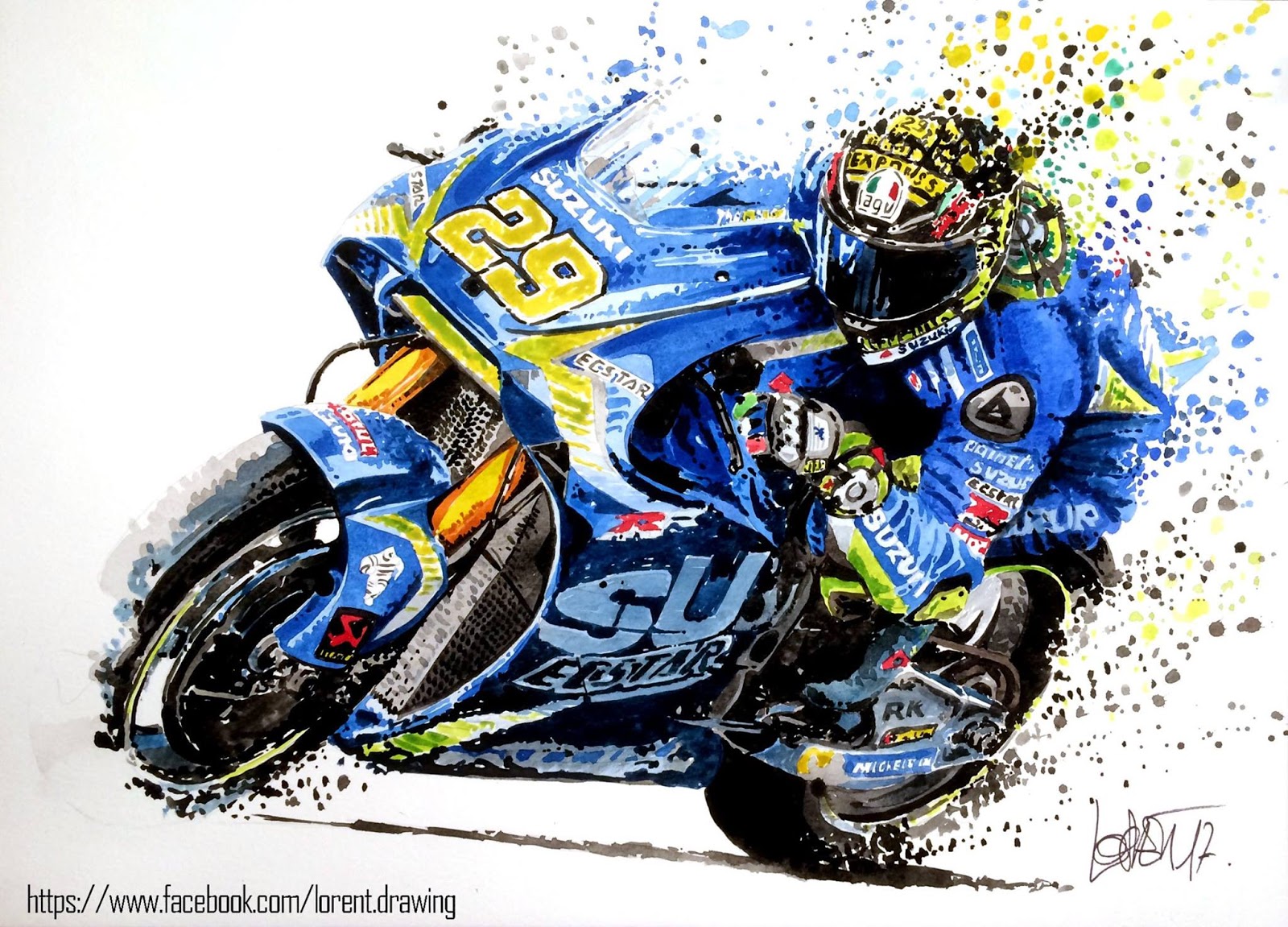 Racing Cafè Motorcycle Art Lorent Drawing