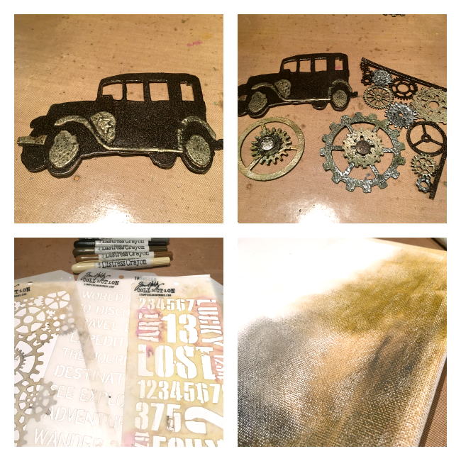 DIY Metallic Embossed Gears