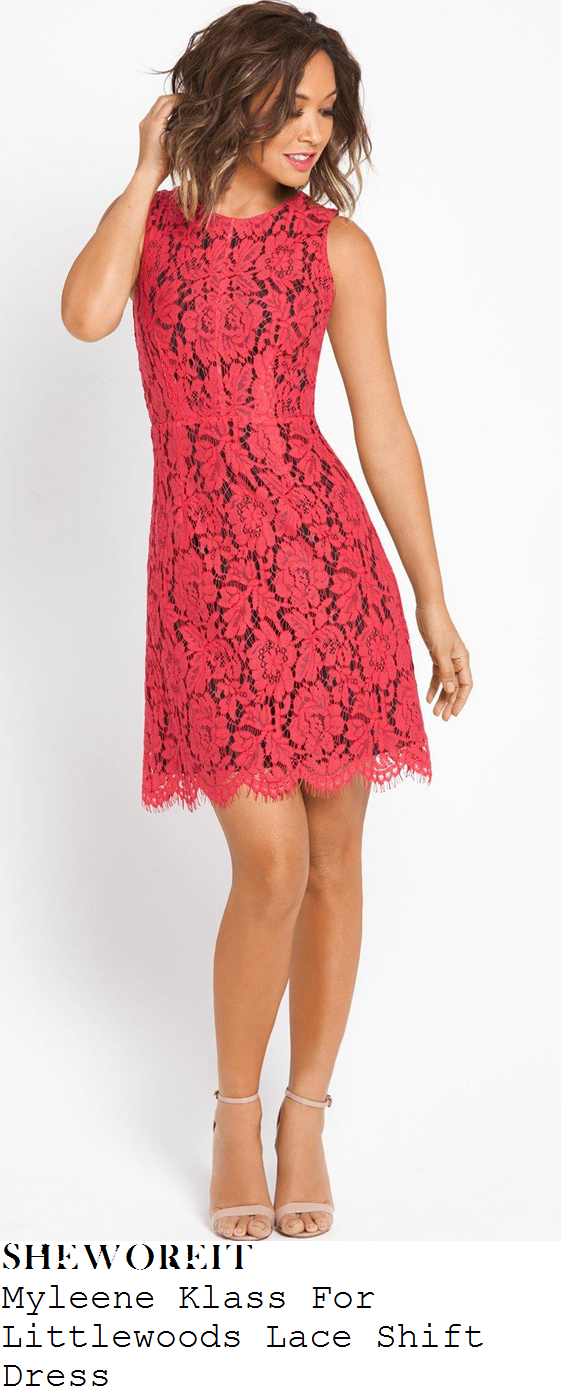 myleene-klass-for-littlewoods-bright-pink-floral-lace-shift-dress