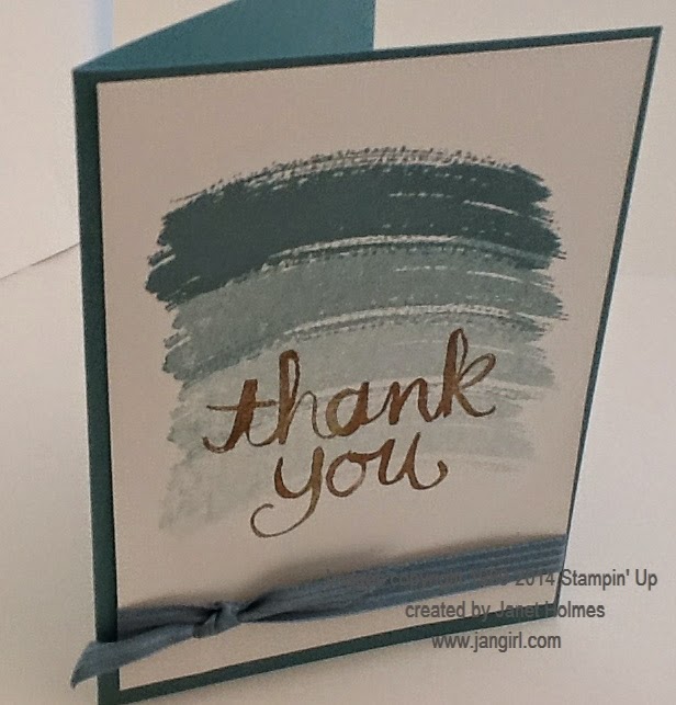 Stampin' Up Work Of Art SimpleThank You cards Jan Girl
