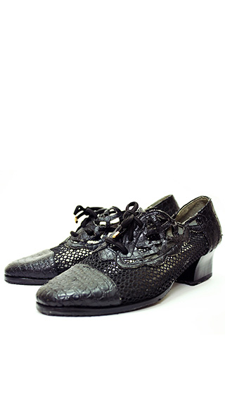 Black Semi Mesh Brogues Heels SOLD! - vintagebiribiri | kuala lumpur
