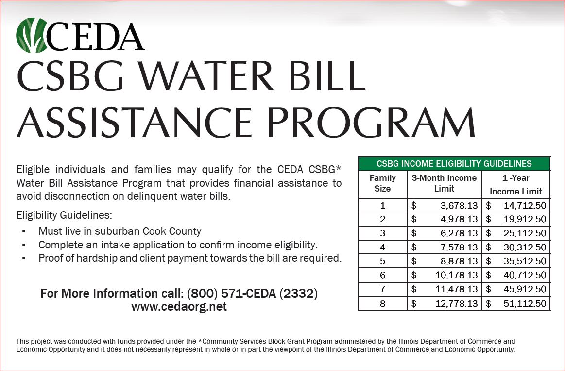 From the Mayor's Desk CEDA Water Bill Assistance