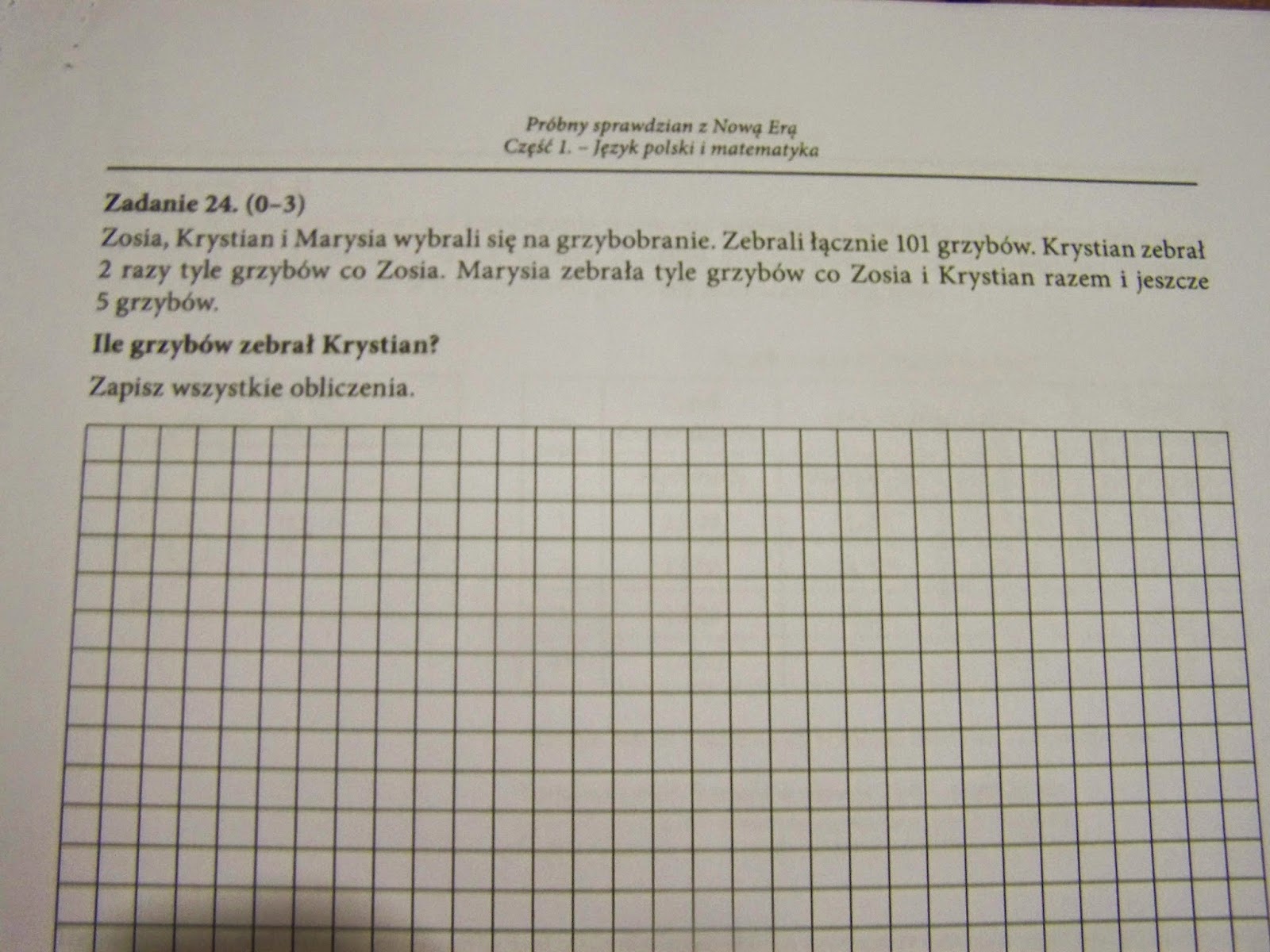 Matematyka Bliżej nas: Sprawdzian szóstoklasisty