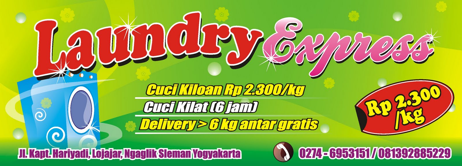 kontakmatagrafis banner laundry express