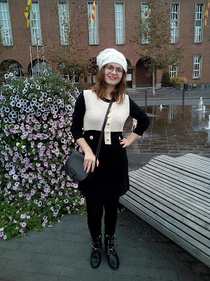 everyday outfit fall season inspiration chanel like dress gothic boots everyday outfit fall season inspiration chanel like dress gothic boots