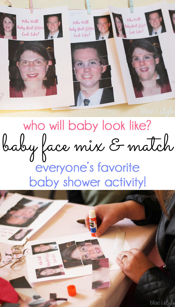 {entertaining with style} Baby Face Mix and Match Baby Shower Game