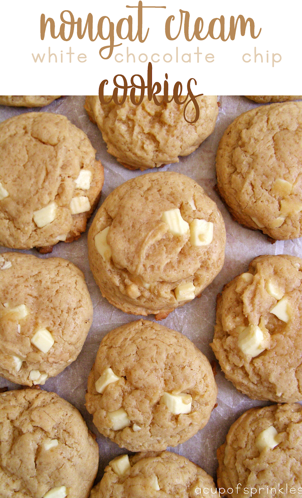 Nougat Cream White Chocolate Chip Cookies Nougat Cream White Chocolate Chip Cookies
