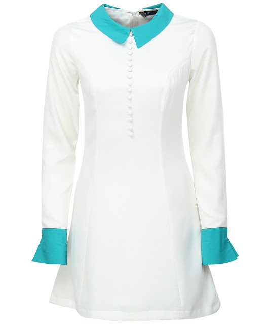 Yepme Solid Skater Dress - Ivory- INR 1099 Yepme Solid Skater Dress - Ivory- INR 1099