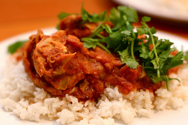 Hoender Tamatie Bredie Chicken Tomato Stew photo by David Lifson