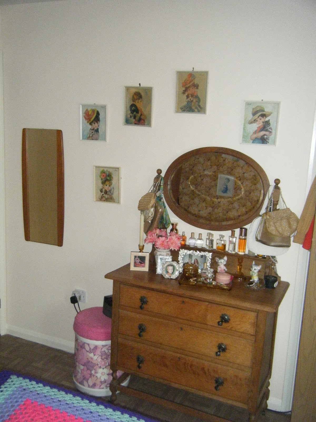 ... 70's mirror and my little collection of 60's Strev and Constance